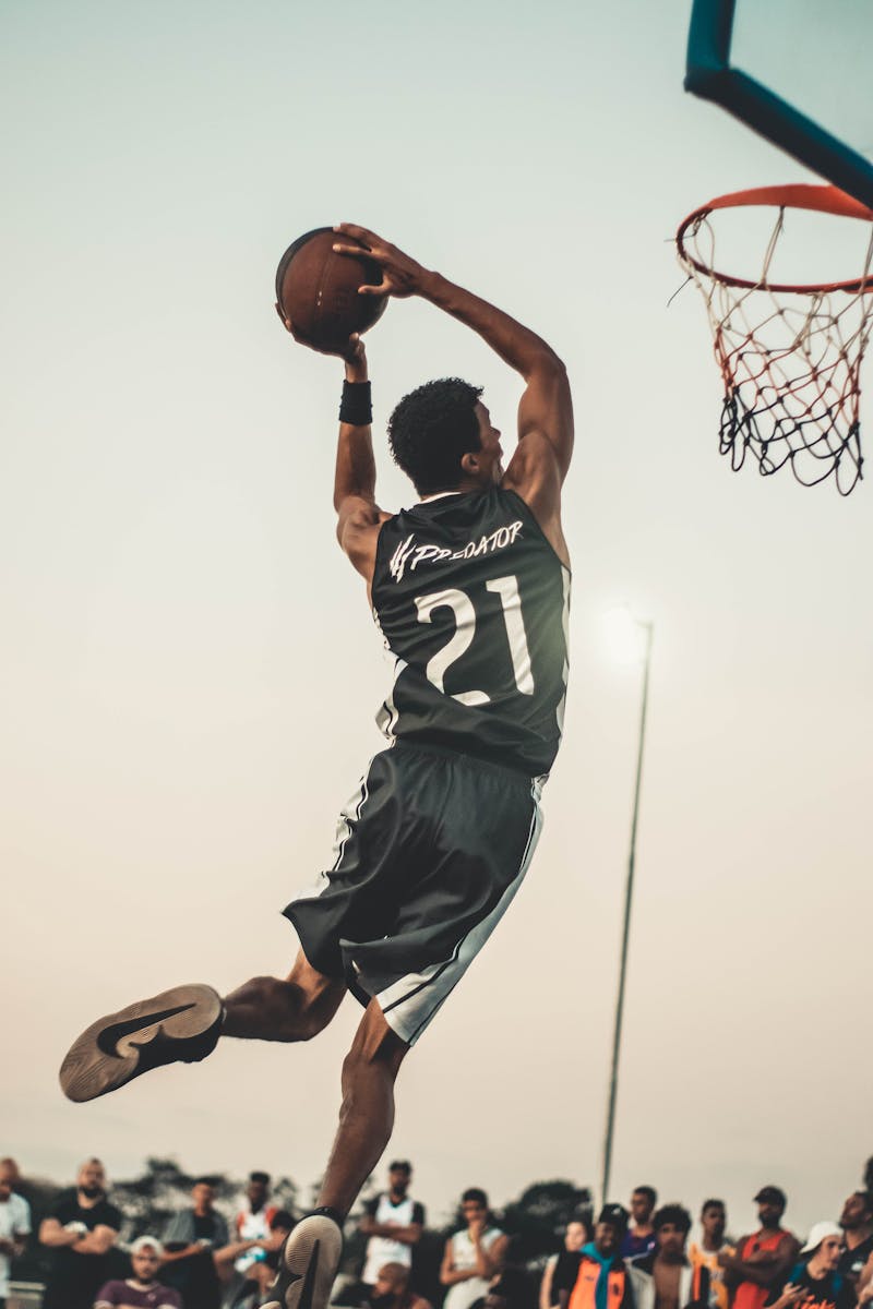 Slam dunk at the Thompson Youth Basketball Exhibition